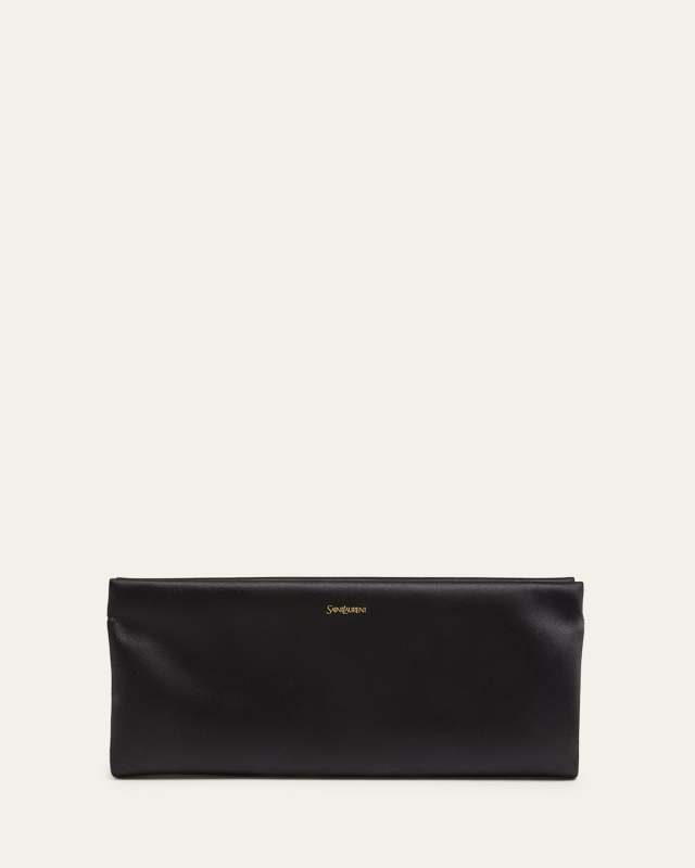 Soft YSL Clutch Bag in Satin